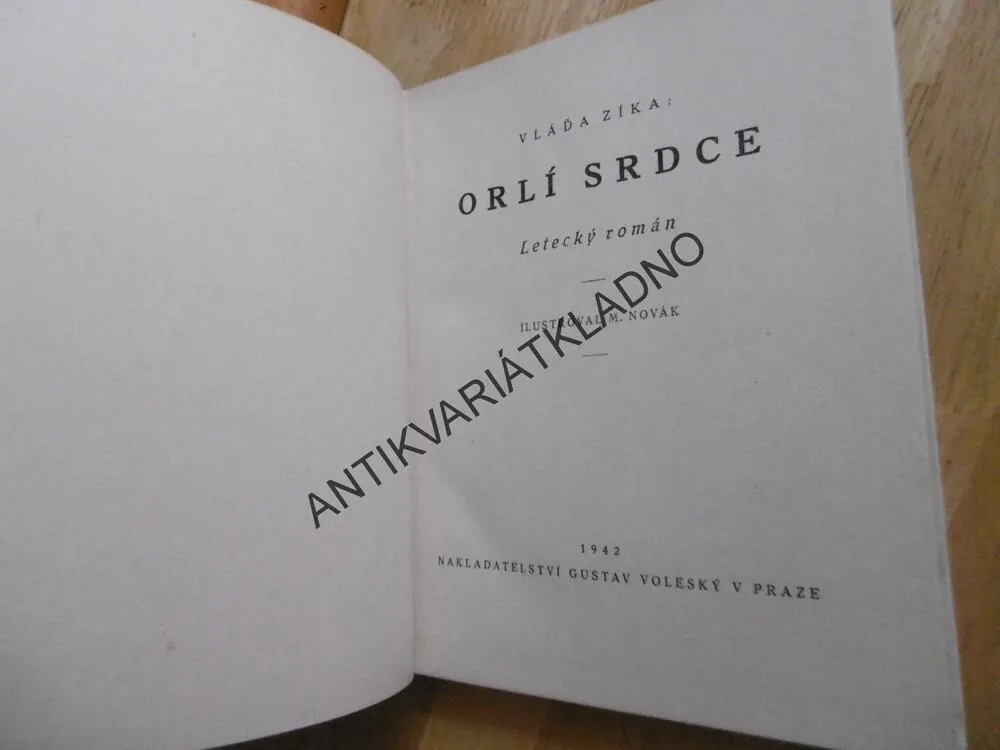 ORLÍ SRDCE, V. ZÍKA, M. NOVÁK, 1942, LETECKÝ ROMÁN