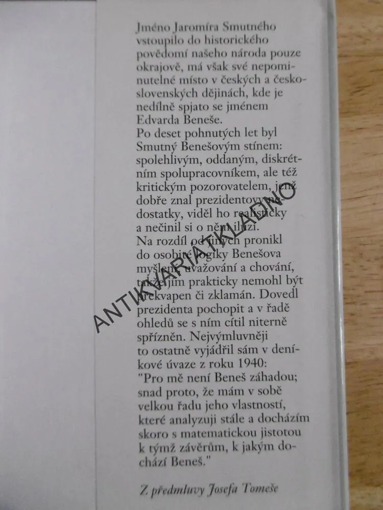 SVĚDECTVÍ PREZIDENTOVA KANCLÉŘE, JAROMÍR SMUTNÝ,**an