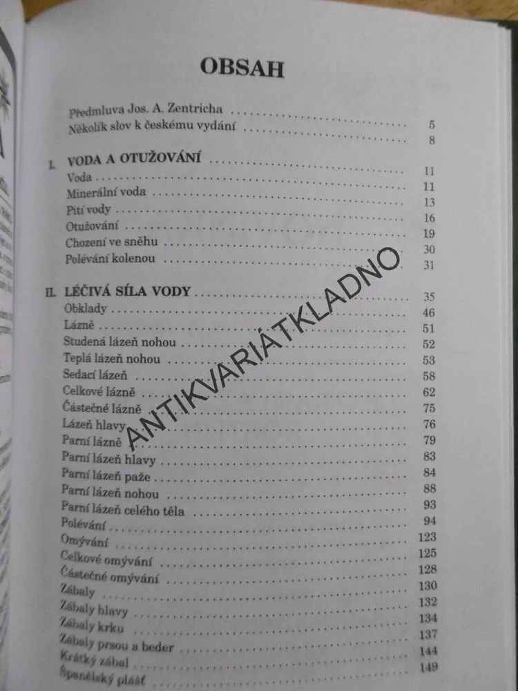 LÉČENÍ VODOU, FARÁŘ KNEIPP, **an