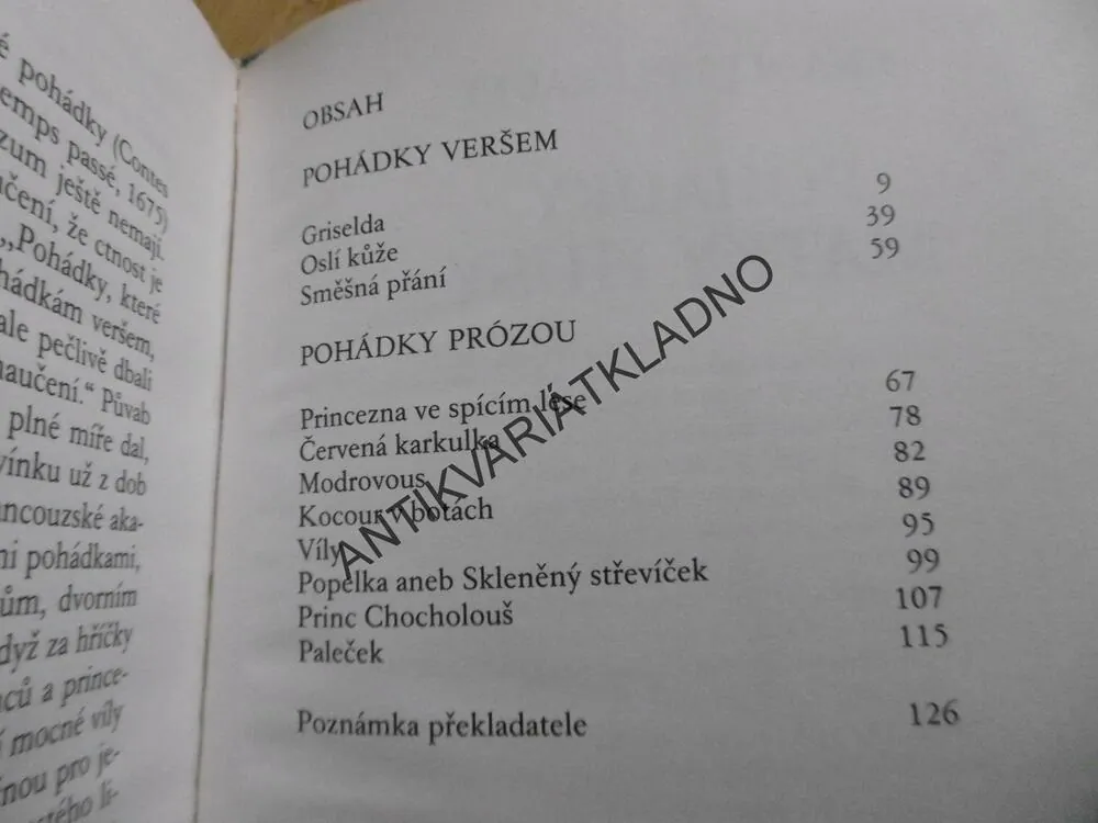 POHÁDKY MATKY HUSY, CHARLES PERRAULT, **an