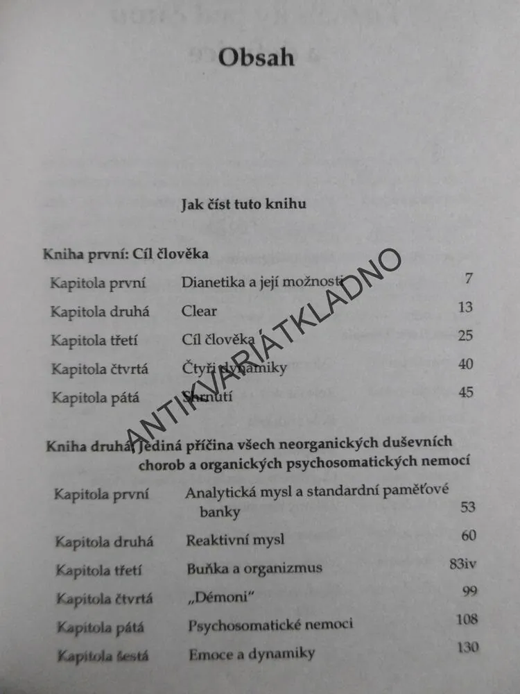 DIANETIKA, MODERNÍ VĚDA O DUŠENÍM ZDRAVÍ, HUBBARD, **an