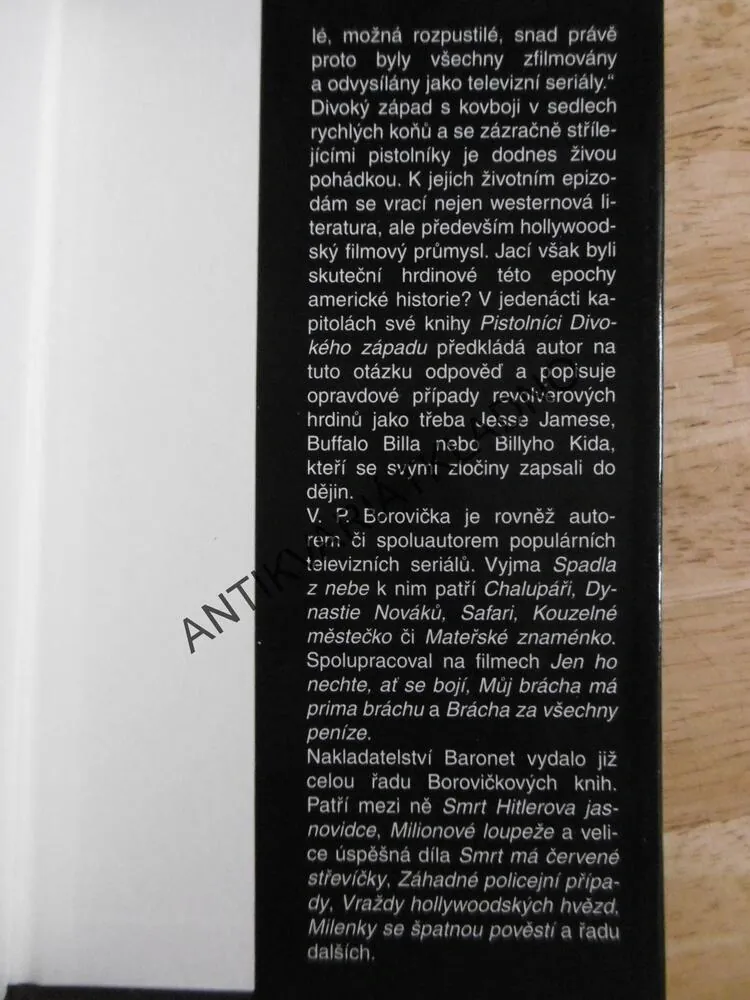 PISTOLNÍCI DIVOKÉHO ZÁPADU, V.P. BOROVIČKA, **an