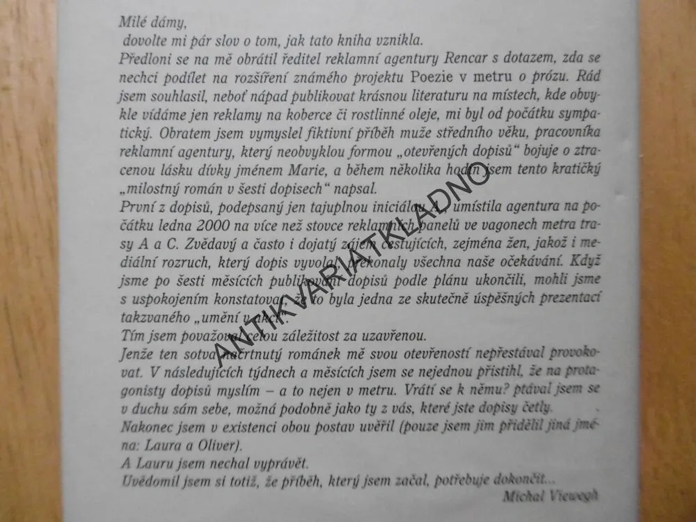 ROMÁN PRO ŽENY, MICHAL VIEWEGH, **an