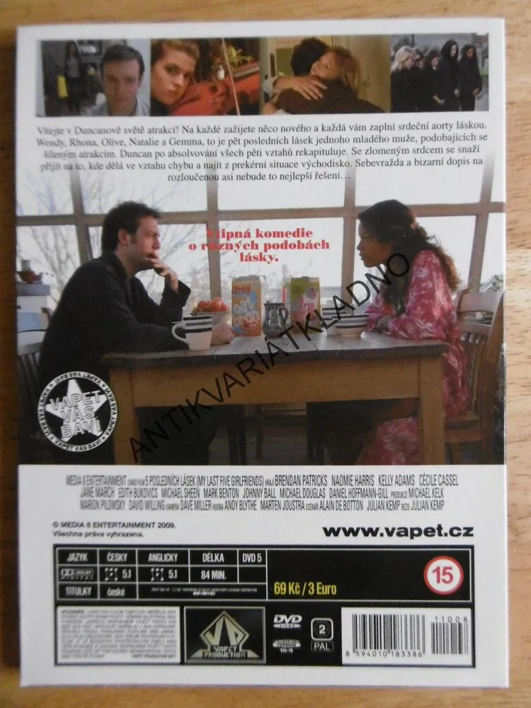 5 POSLEDNÍCH LÁSEK, DVD FILM 