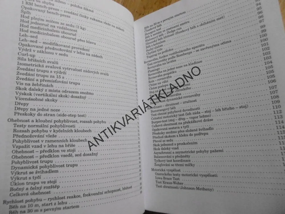 CVIČENÍ A TESTY OBRATNOSTI, VYTRVALOSTI A SÍLY, JAN NEUMAN