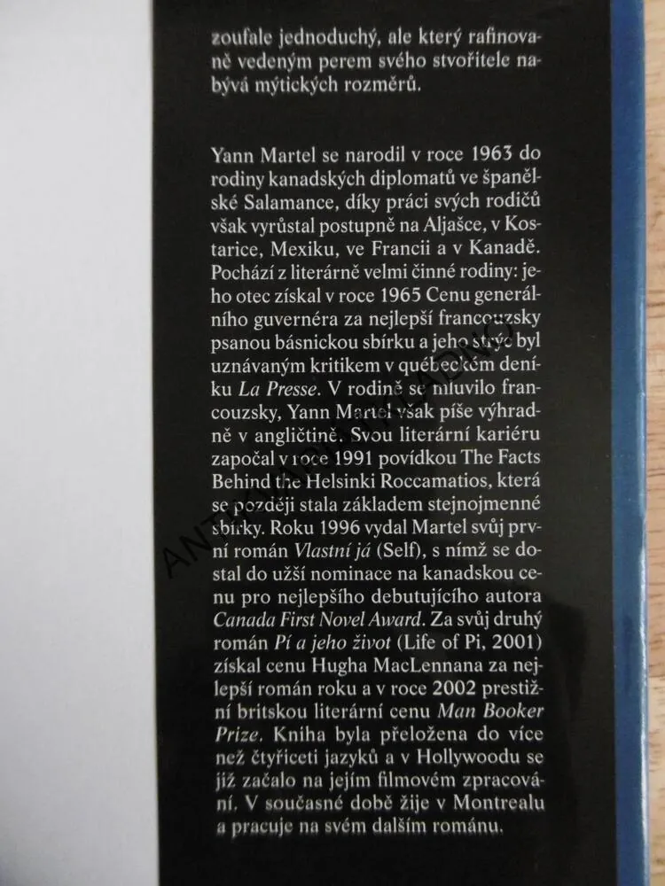 PÍ A JEHO ŽIVOT, YANN MARTEL, **an