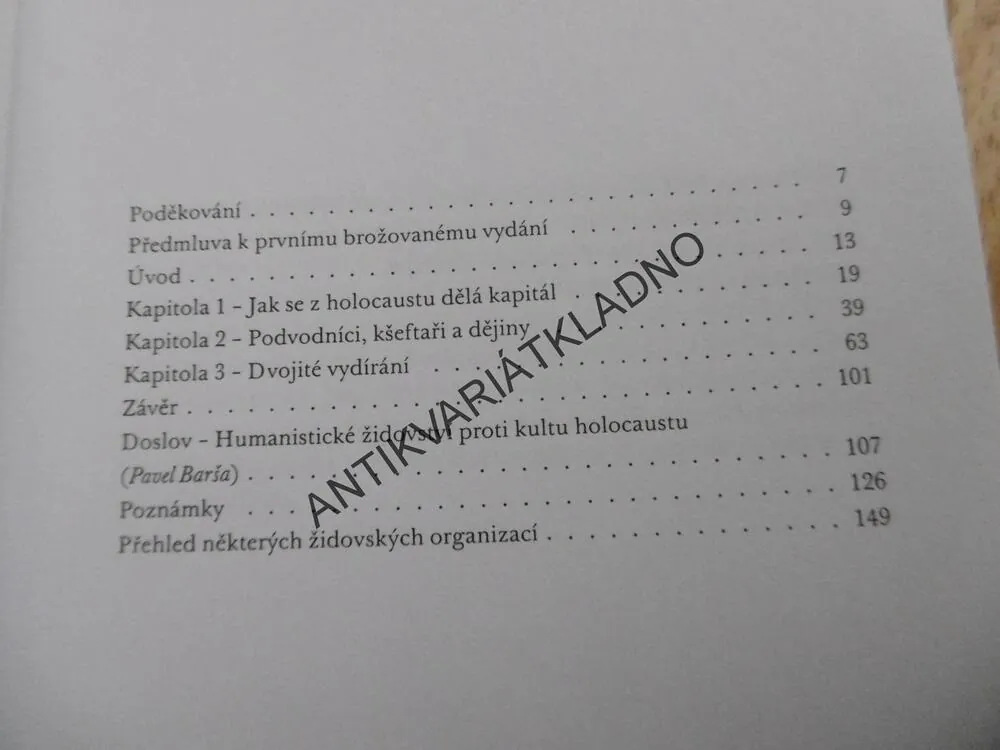 PRŮMYSL HOLOCAUSTU, NORMAN G. FINKELSTEIN