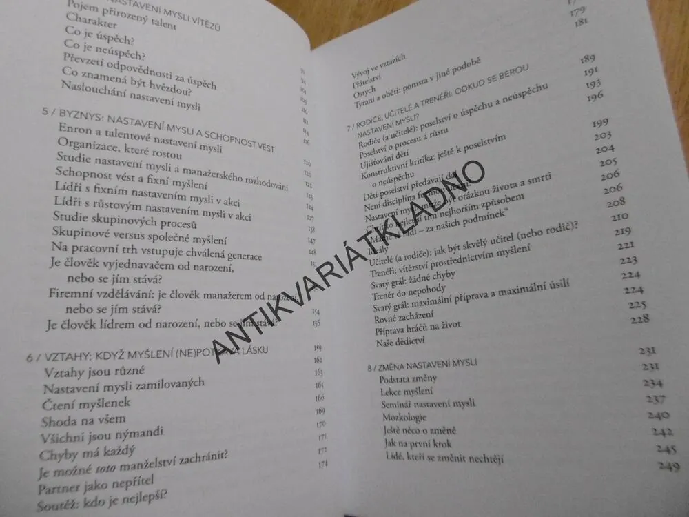 NASTAVENÍ MYSLI, CAROL DWECKOVÁ, PSYCHOLOGIE ÚSPĚCHU