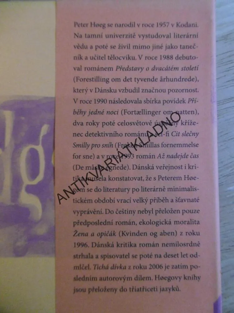 TICHÁ DÍVKA, PETER HOEG, **an