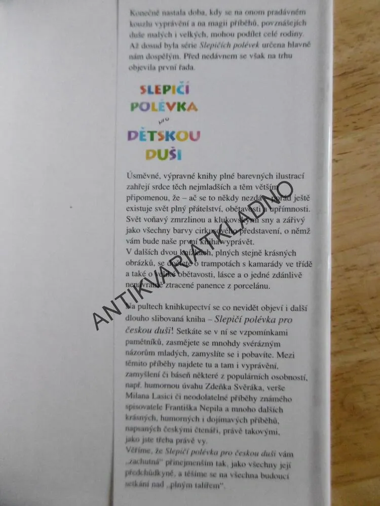 SLEPIČÍ POLÉVKA PRO PRACUJÍCÍ DUŠI,**an