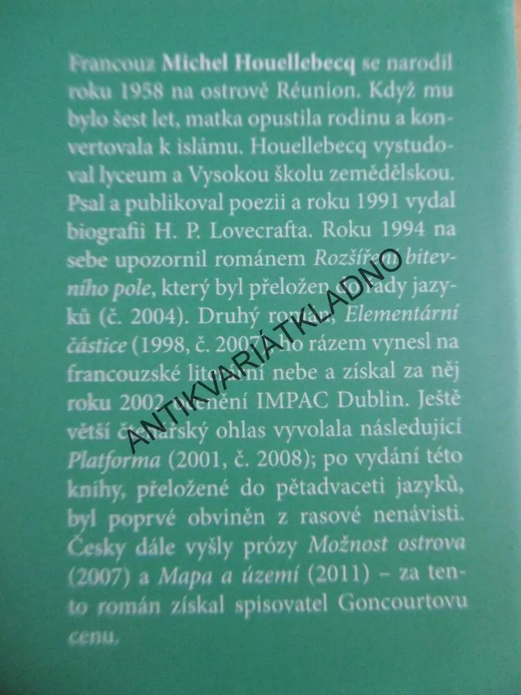 PODVOLENÍ, MICHEL HOUELLEBECQ, **an