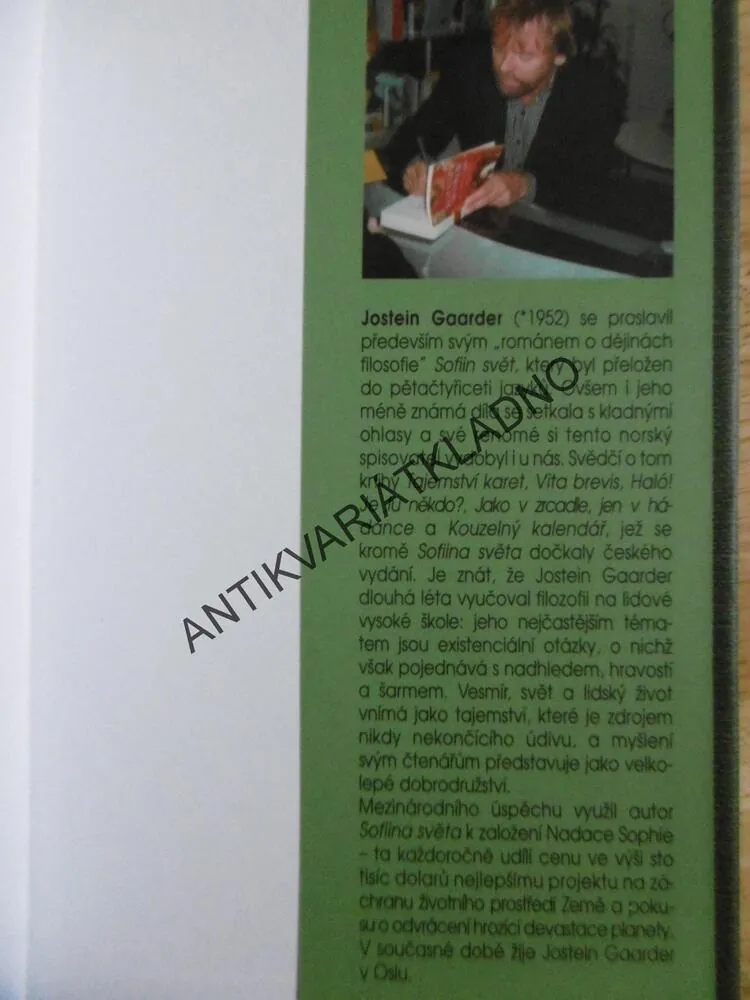 PRINCIPÁLOVA DCERA, JOSTEIN GAARDER, , **an