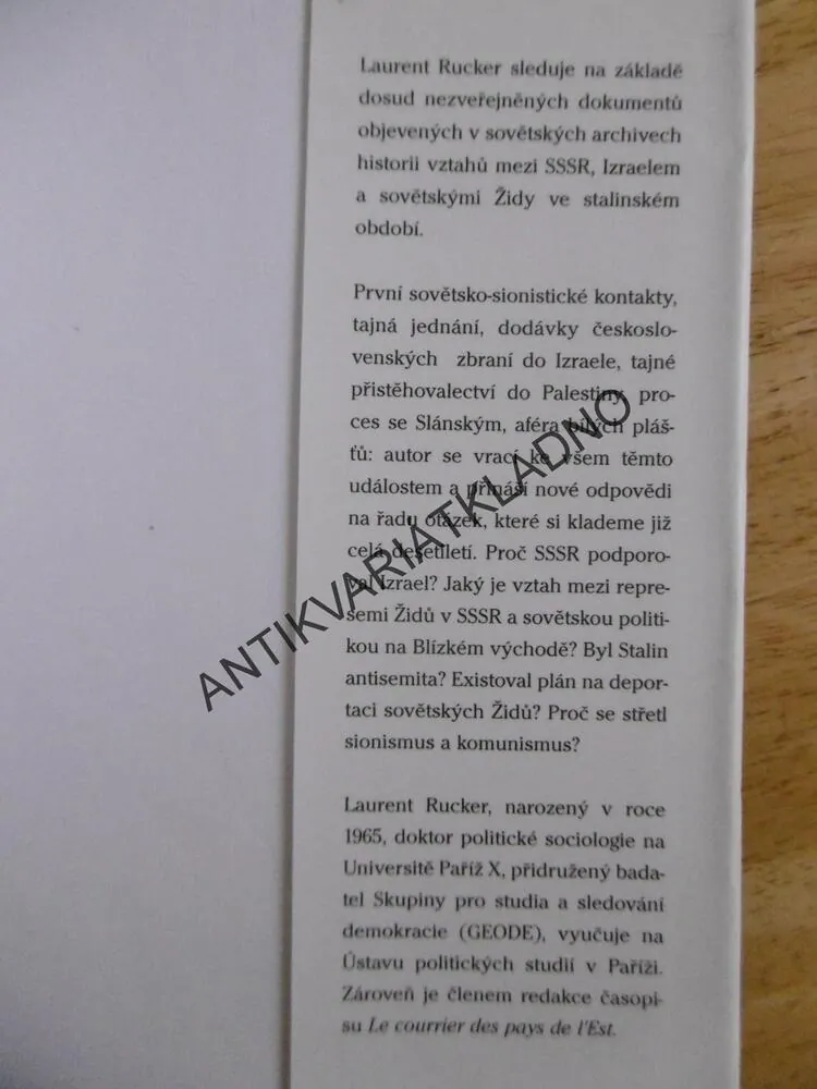 STALIN, IZRAEL A ŽIDÉ, LAURENT RUCKER, **an