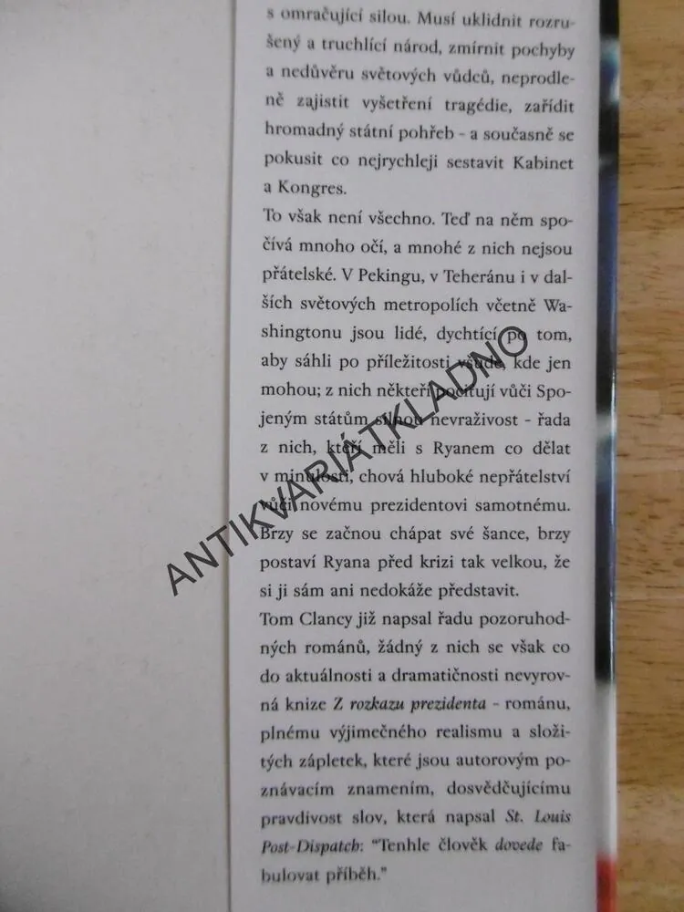 Z ROZKAZU PREZIDENTA, TOM CLANCY, **an