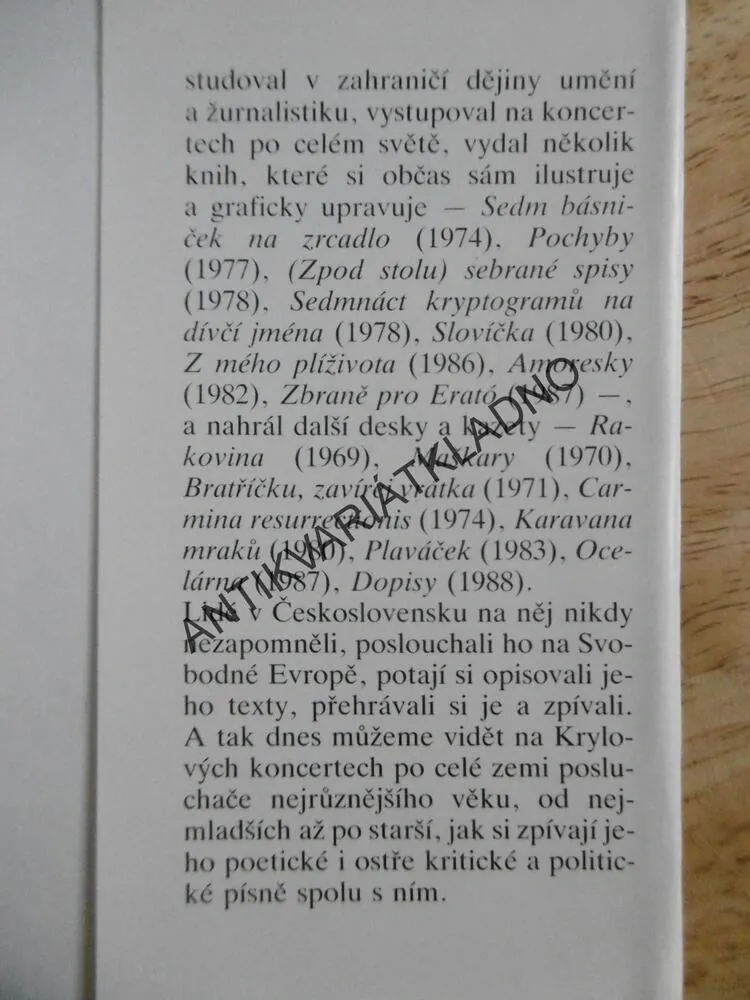 KNÍŠKA KARLA KRYLA, KAREL KRYL, **an
