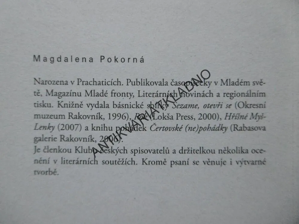 STŘÍPKY BLANKYTU, MAGDALENA POKORNÁ