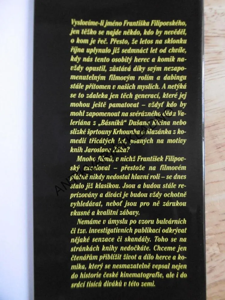 FRANTIŠEK FILIPOVSKÝ, VELKÝ HEREC MALÝCH ROLÍ, JANA DIVIŠOVÁ, **an