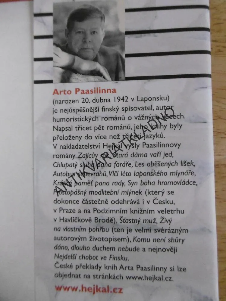 NEJDELŠÍ CHOBOT VE FINSKU, ARTO PAASILINNA, **an