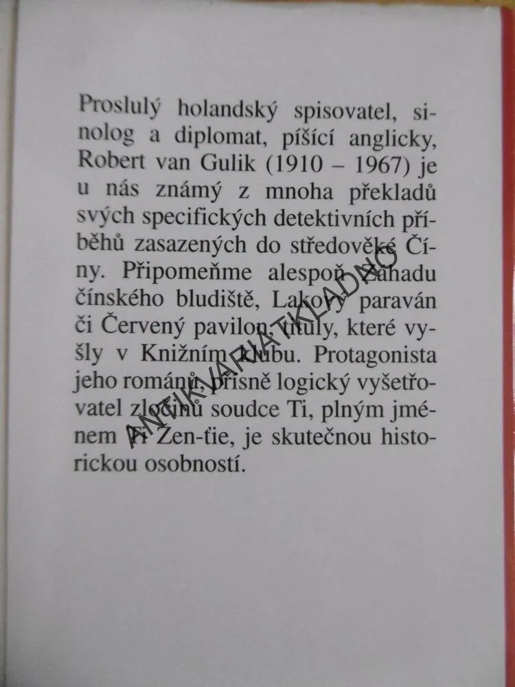 CÍSAŘOVA PERLA, ROBERT VAN GULIK, SOUDCE TI, **an