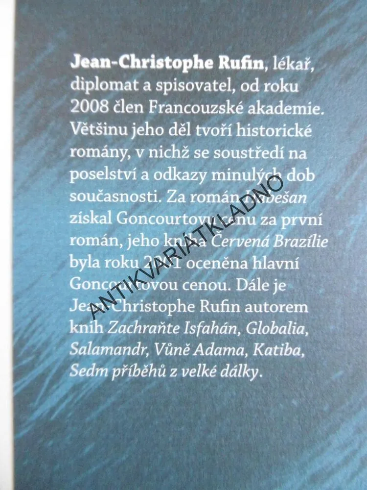 ČERVENÝ OBOJEK, JEAN-CHRISTOPHE RUFIN, **an