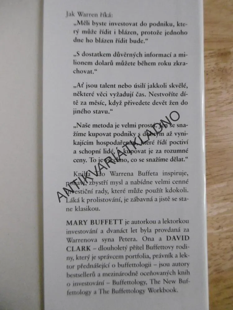 TAO WARRENA BUFFETTA, BUFFETT, CLARK,**an