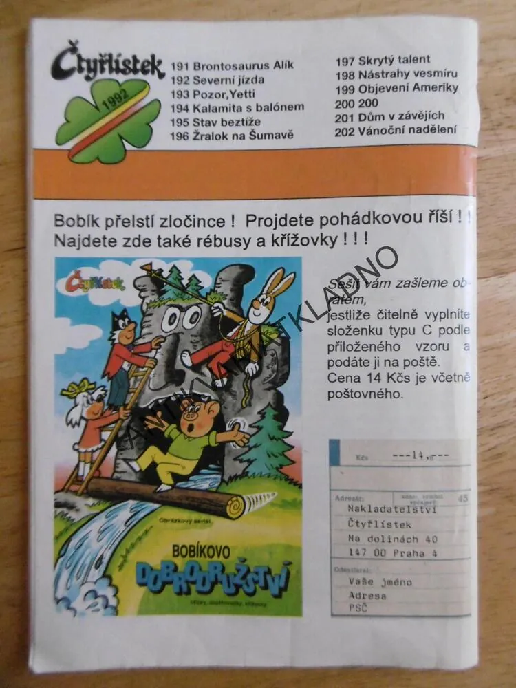 ČTYŘLÍSTEK 202- VÁNOČNÍ NADĚLENÍ