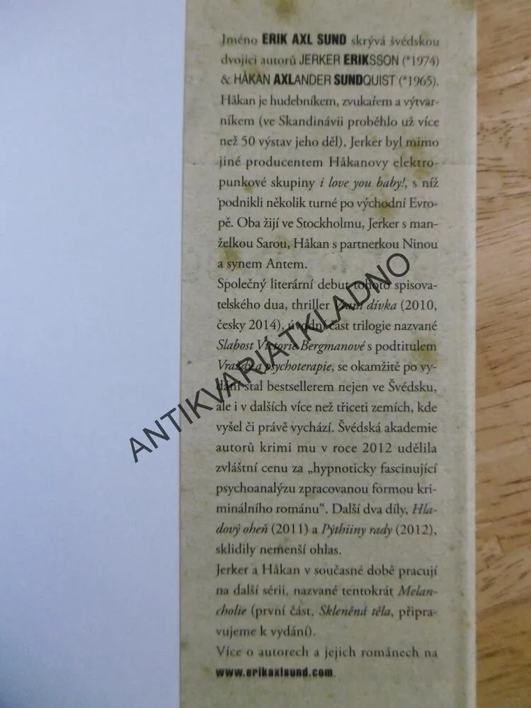 PÝTHIINY RADY, ERIK AXL SUND, VRANÍ DÍVKA 3., **an