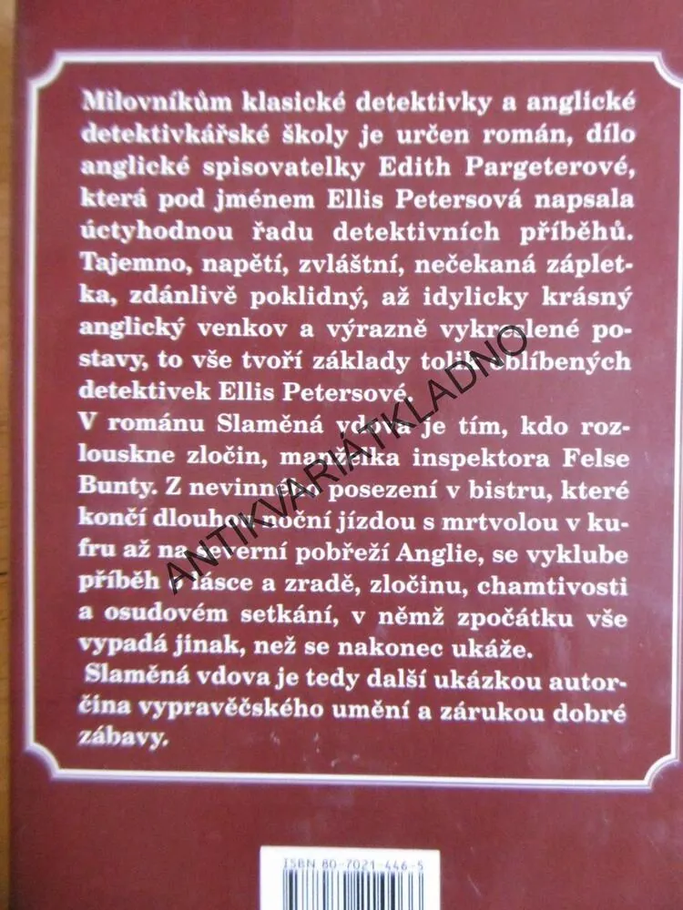 SLAMĚNÁ VDOVA, ELLIS PETERSOVÁ, **an