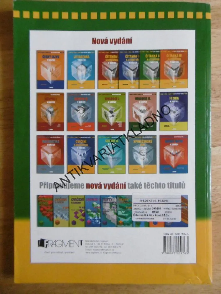 ČÍTANKA III. K LITERATUŘE V KOSTCE PRO STŘEDNÍ ŠKOLY, SOCHROVÁ