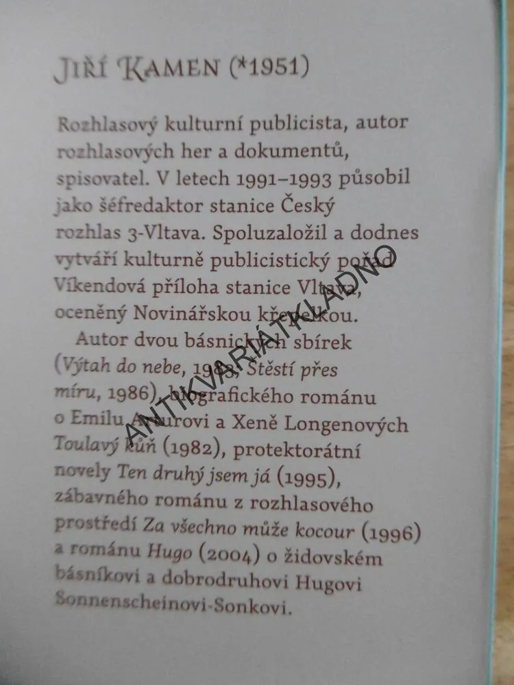 KINŽÁL, JIŘÍ KAMEN, **an