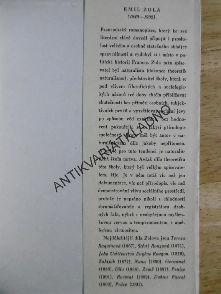 ZABIJÁK, EMIL ZOLA, **an