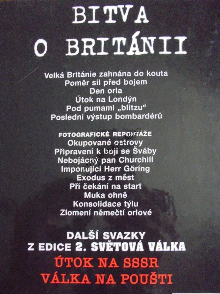 2.SVĚTOVÁ VÁLKA, BITVA O BRITÁNII, PRŮVODCE, **an