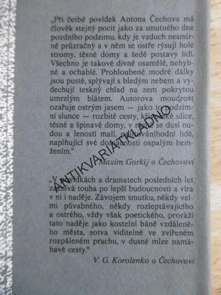 HOŘKÉ HUMORESKY, A.P. ČECHOV, **an