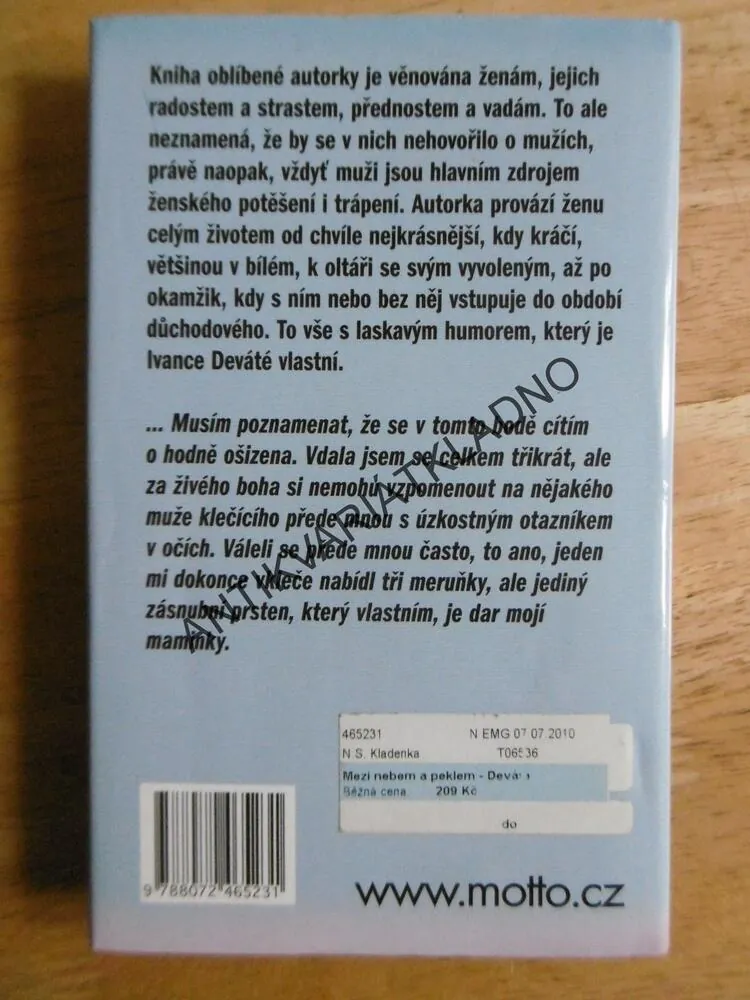MEZI NEBEM A PEKLEM, IVANKA DEVÁTÁ, **an