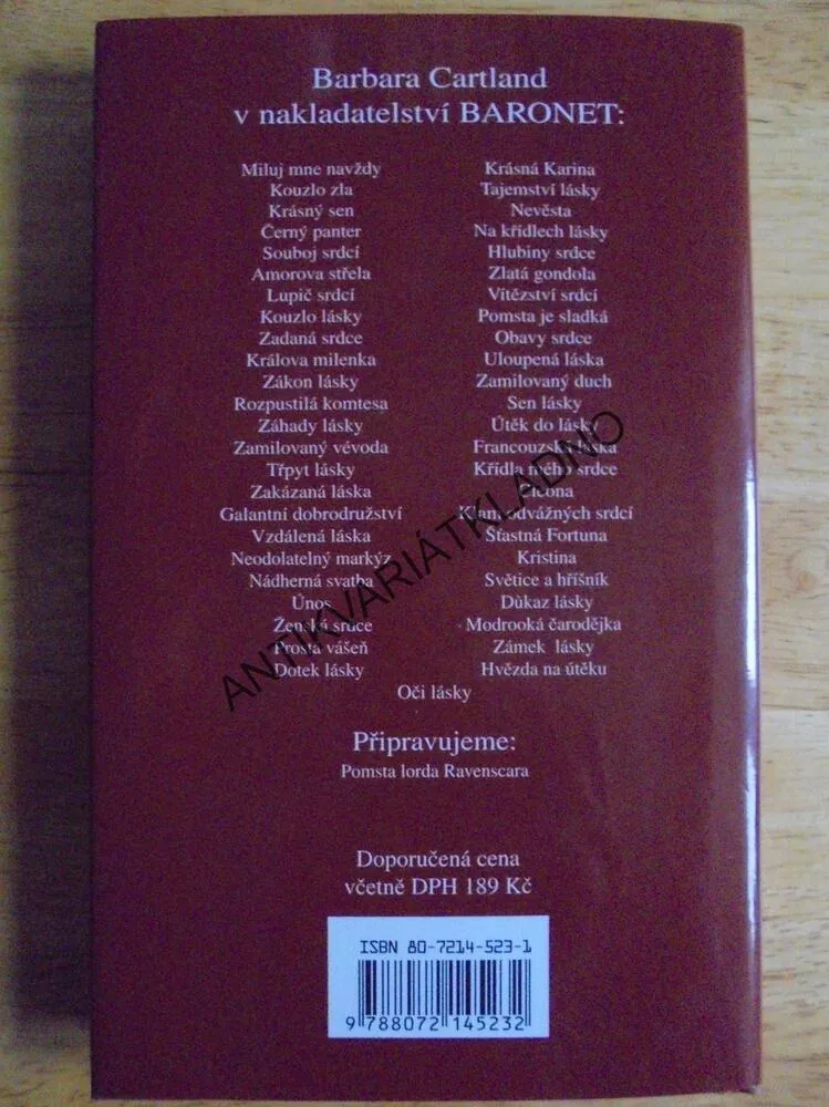 OČI LÁSKY, BARBARA CARTLAND, CARTLANDOVÁ, **an