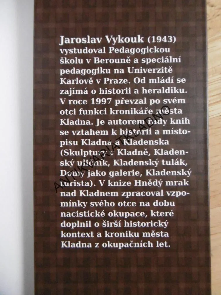 HNĚDÝ MRAK NAD KLADNEM, JAROSLAV VYKOUK, KLADNO, **an