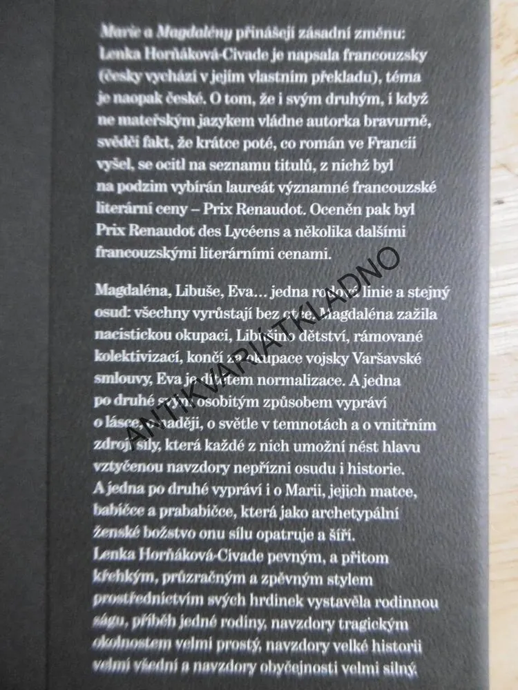 MARIE A MAGDALÉNY, LENKA HORŇÁKOVÁ- CIVADE, **an