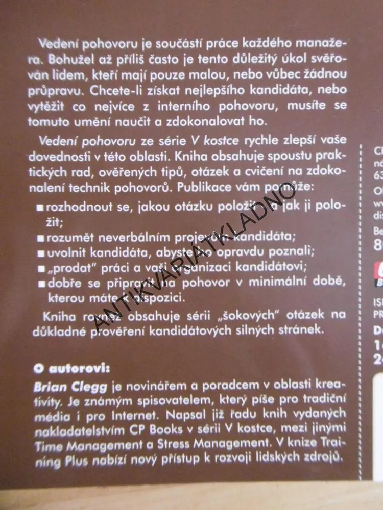 VEDENÍ POHOVORU, VYBERTE SPRÁVNÉHO UCHAZEČE, 70 CVIČENÍ,