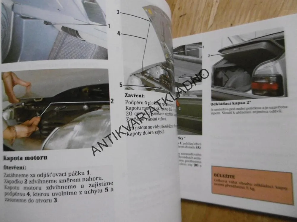 RENAULT 19, SERVISNÍ KNÍŽKA, NÁVOD K OBSLUZE, 1993