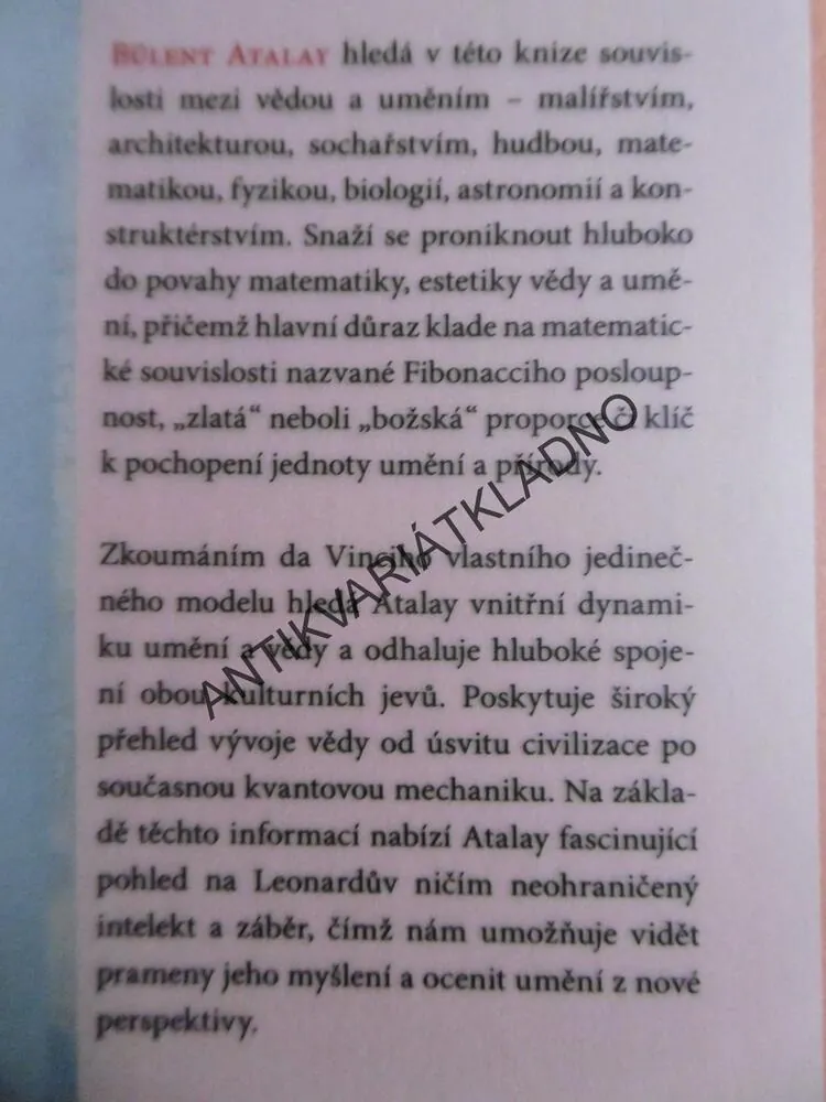 MATEMATIKA A MONA LISA, (LEONARDO DA VINCI) umění a věda, , **an