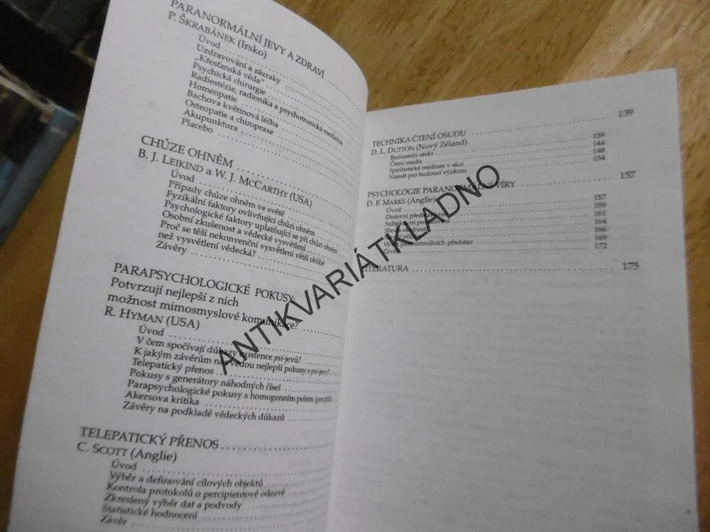 OKULTISMUS A VĚDA, PŘEKLAD SOUBORU ČLÁNKŮ Z ČASOPISU EXPERIENTIA