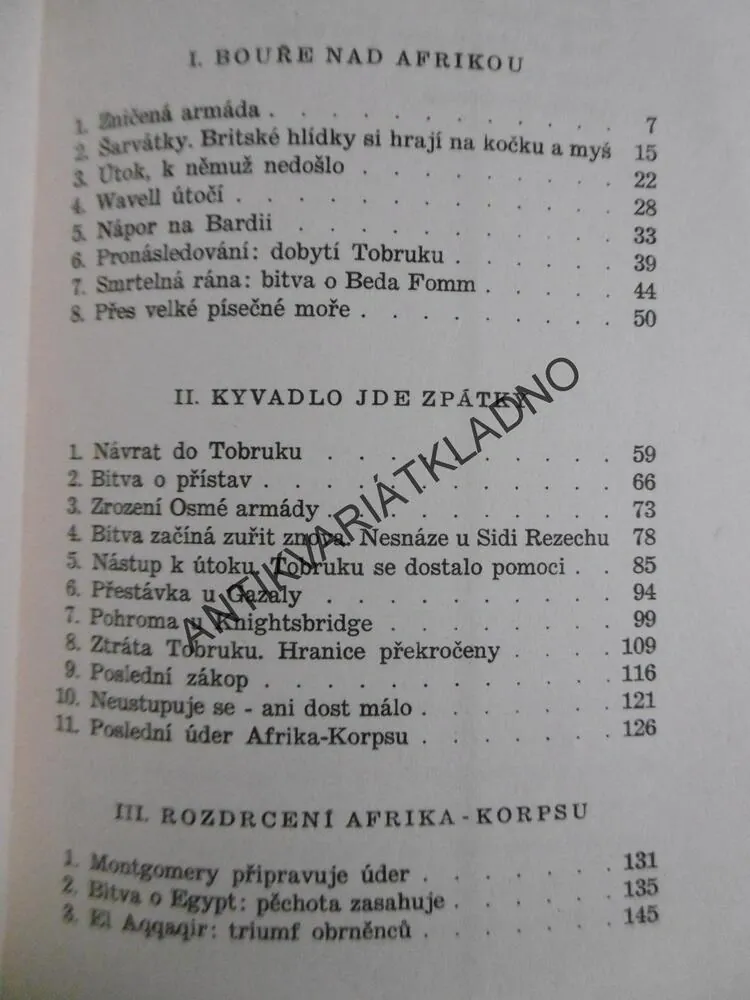 VÁLKA V POUŠTI, ZÁZNAMY BRITSKÝCH ZPRAVODAJŮ, **an