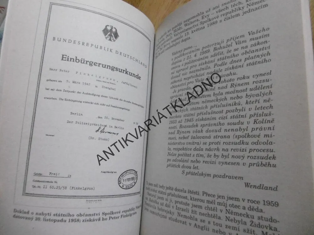 NĚMECKÝ DŮM ANEB PŘÍBĚH NEPOTRESTANÉ VRAŽDY, PETER FINKELGRUEN, **an 