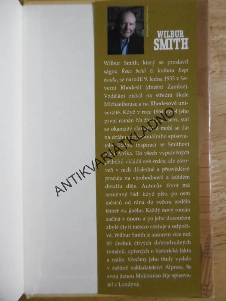 ŘEKA BOHŮ 1., WILBUR SMITH,**an