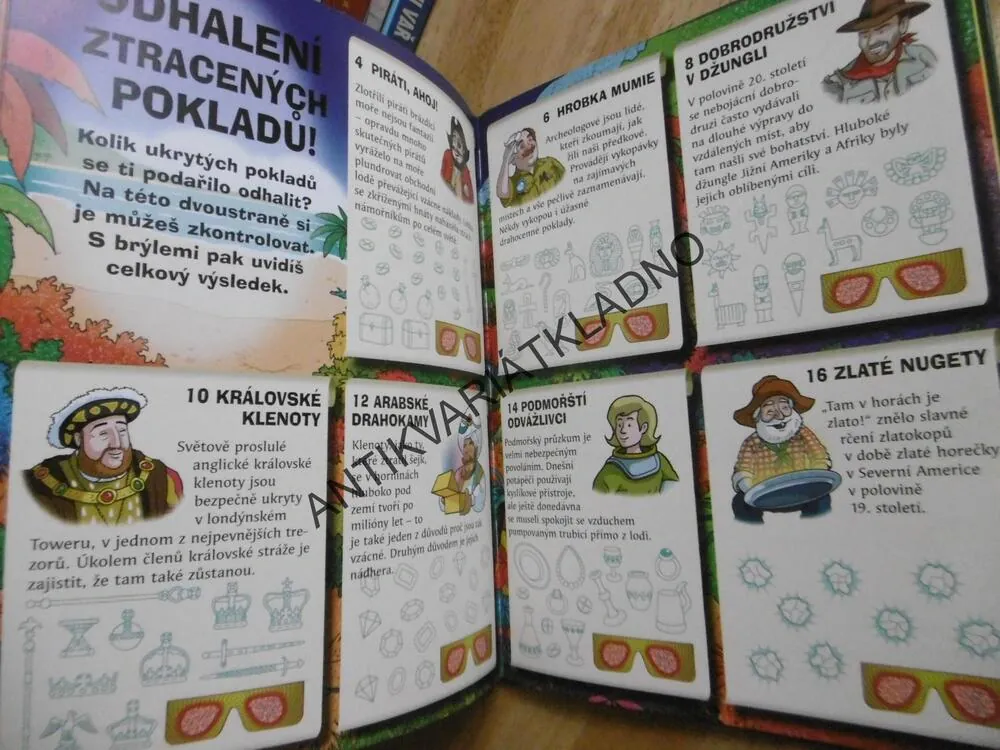 HONBA ZA POKLADEM, DOBRODRUŽSTVÍ S KOUZELNÝMI BRÝLEMI, BEZ BRÝLÍ, **an
