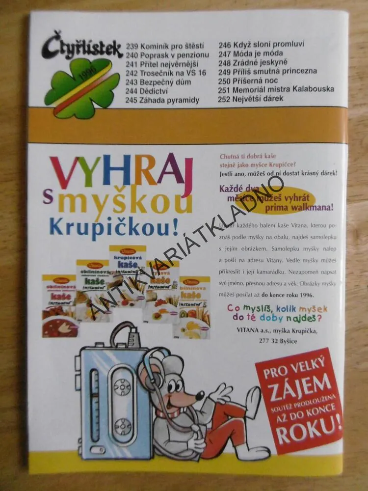 ČTYŘLÍSTEK 251 - MEMORIÁL MISTRA KALABOUSKA