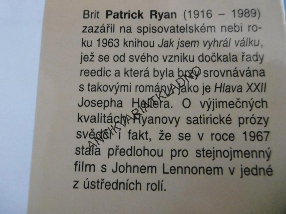 JAK JSEM VYHRÁL VÁLKU, PATRICK RYAN, **an