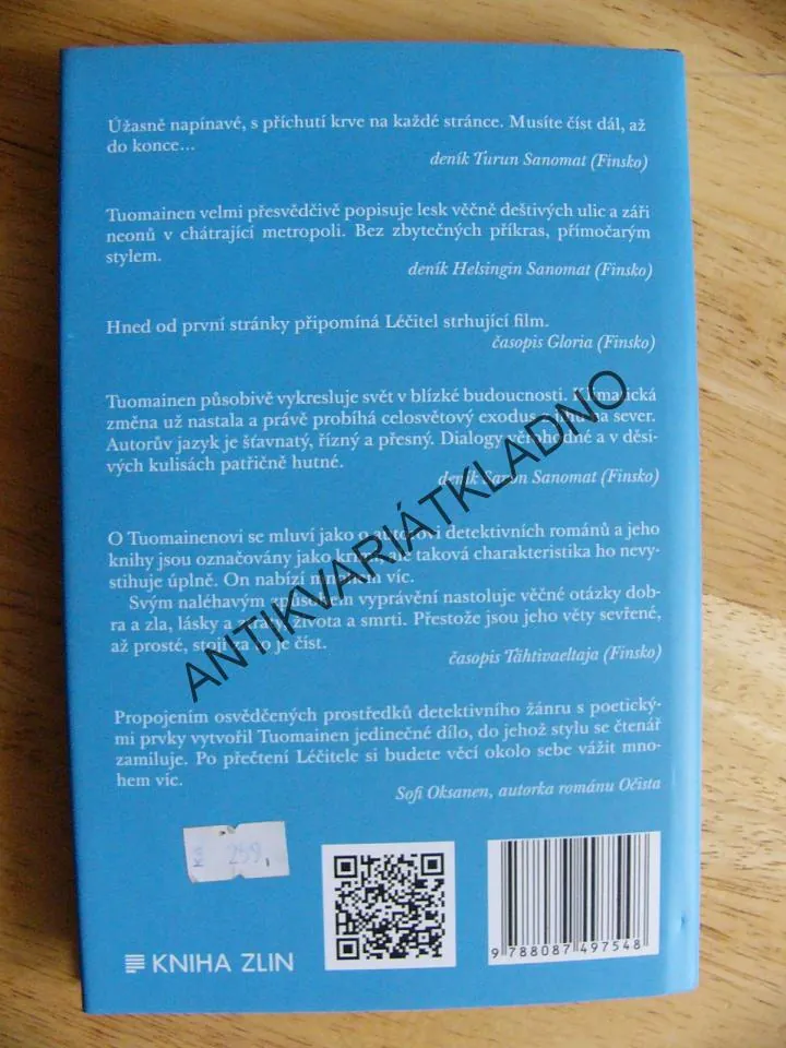 LÉČITEL, ANTTI TUOMAINEN, KRIMI ROMÁN FINSKO, **an