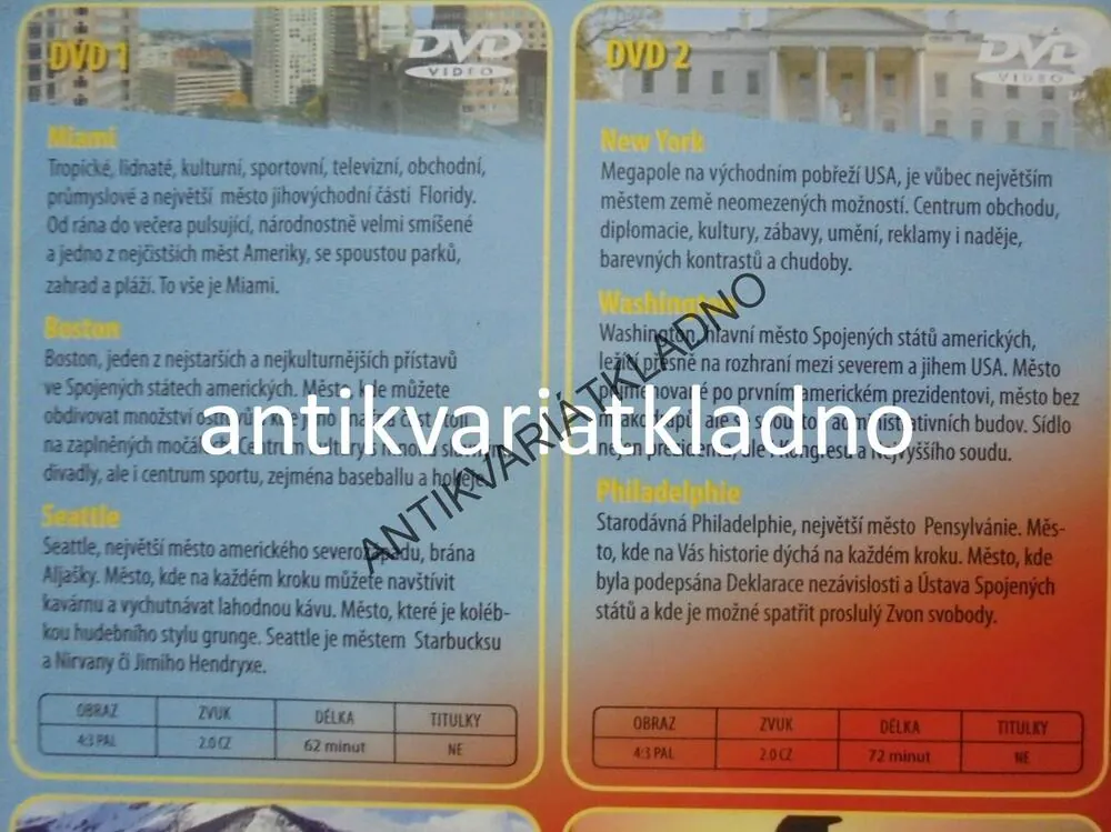 DVD DOKUMENT- USA, AMERIKA 2., 3 DVD + 1 CD HUDBA