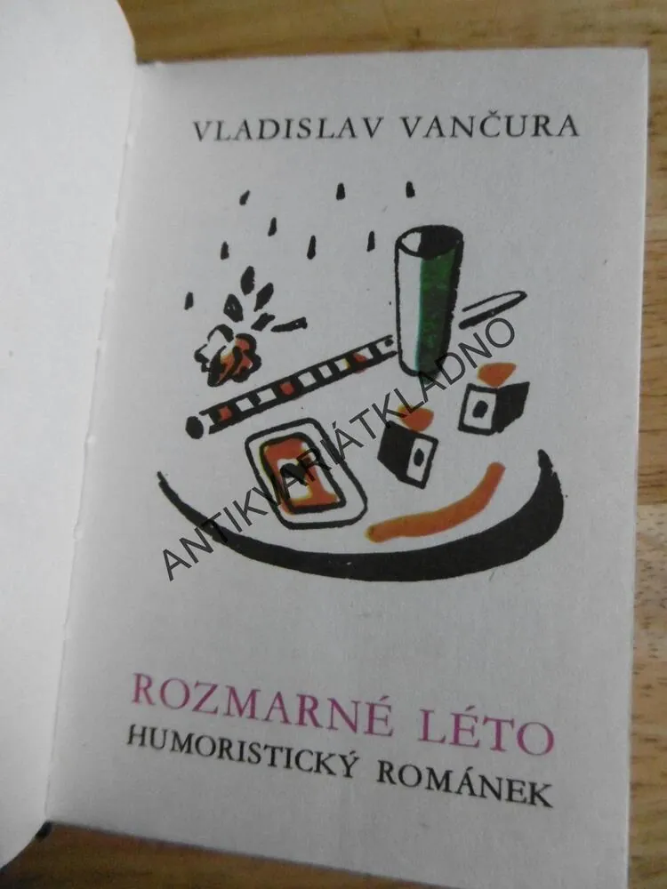 ROZMARNÉ LÉTO, VLADISLAV VANČURA,JOSEF ČAPEK, 1971, MINI KNÍŽKA, **an